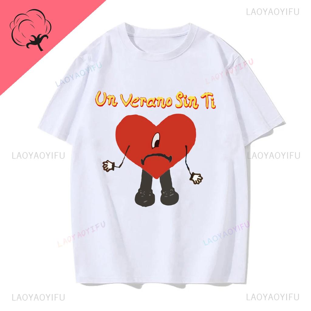 Un Verano Sin Ti Bad Bunny Tu No Eresyythkg Printed Pure Breathable and Summer Shortsleev Casual Oneck Comfortable Men Tshirt