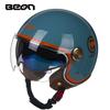BEON Double Lens Motorcycle Half Helmet Men and Women Motorcycle Retro Helmet Four Seasons General Summer