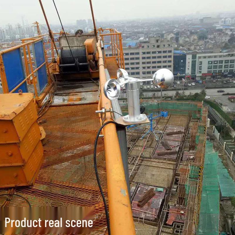 Digital Tower Crane Anemometer with Wind Force Scale and Automatic Alarm