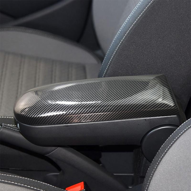For VW Volkswagen Golf 4 Mk4 1998-2006 Car Styling Carbon fiber Center Console Tidying Armrest Box Panel Trim Auto Cover Sticker