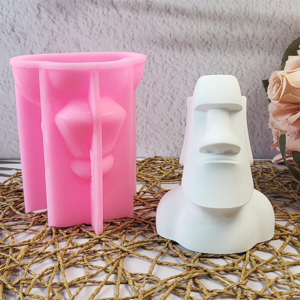Flexible Silikon Porträt Skulptur Kerzenform Duftende Aromatherapie Herstellung Form Handgefertigt Schreibtisch Ornament Form
