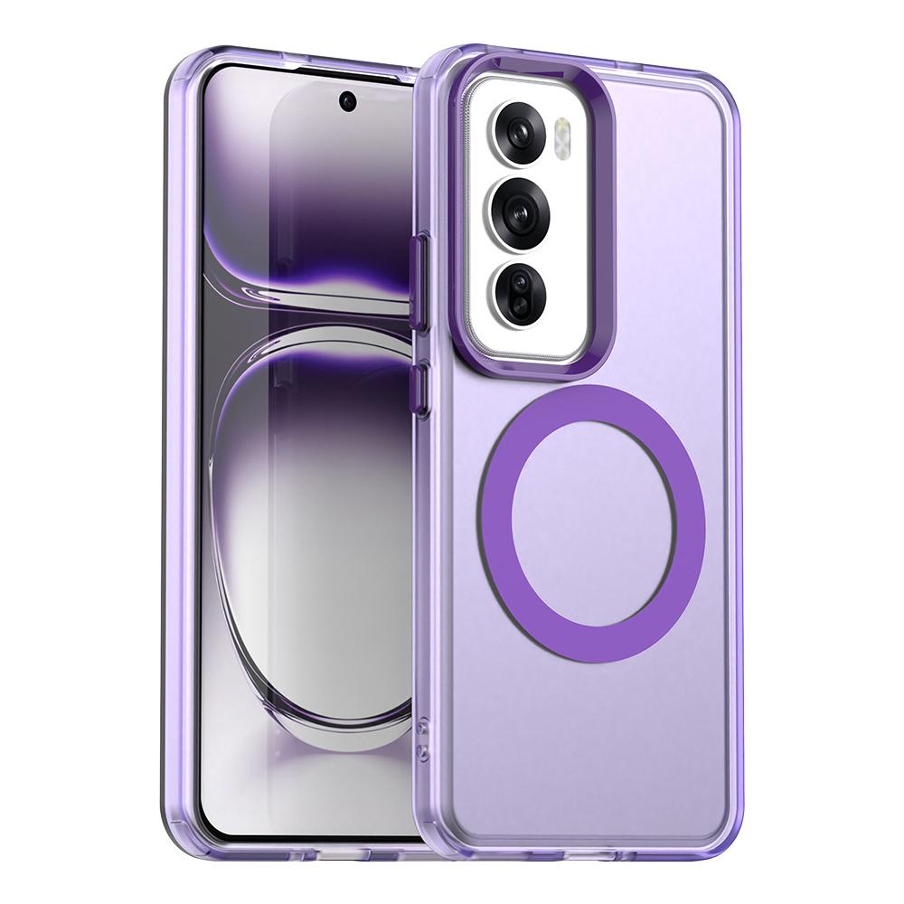 

Для OPPO Reno 12 12 Pro Тонкий Противоударный Ударопрочный Матовый Чехол для Телефона с Магнитным Креплением и Защитой от Отпечатков Пальцев Reno 12 Pro Global фиолетовый
