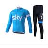 Men Women Cycling Jersey Set Long Sleeve Bib Shorts Breathable Moisture Wicking Mountain Road Bike