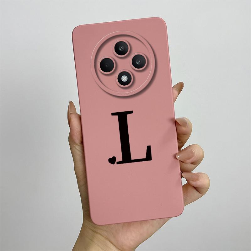 Per Oppo Reno12 F FS 5G 4G Custodia Cover Morbido Silicone TPU Lettere Carine Custodie Protettive Complete Per Reno 12F 12FS Bumper Fundas