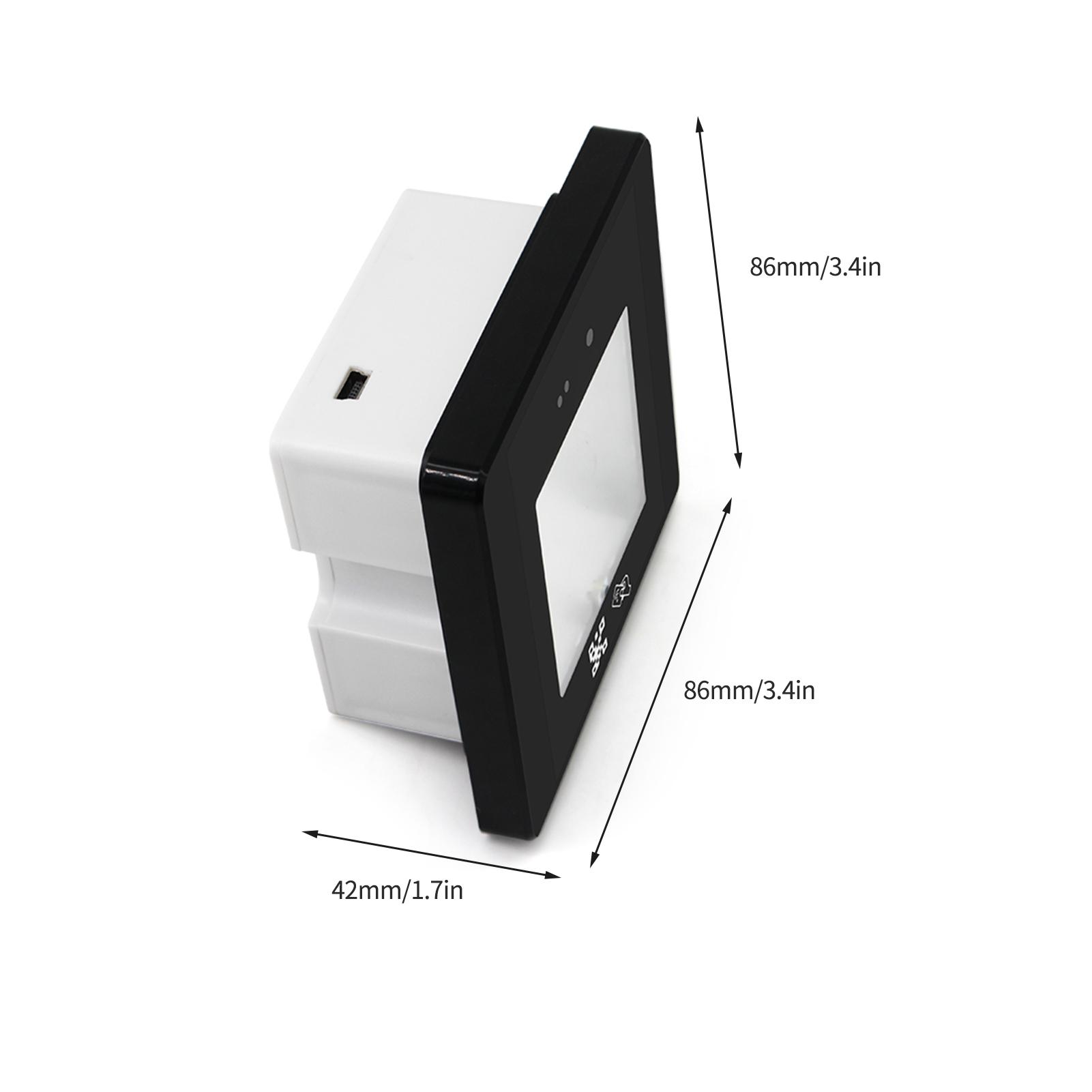 

QR Scanner 2dD Bar Scanner Image Reader ID Type Scanner with USB Cable for Store Warehouse POS Computer