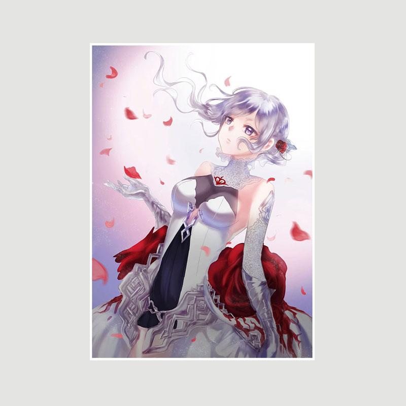 Home Decor Painting Sweet Little Loli Anime Girl Poster Cute Lolita Manga Figure White Paper Posters and Prints Bar Bedroom Decoration Mural