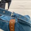 Vintage Large Capacity Denim Bag Women's Shoulder Underarm Bag Commuter Crossbody Bag
