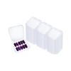 Clear Nail Art Presentation Container Space Saving Design with Adhesive Strips for Salon Home Organization