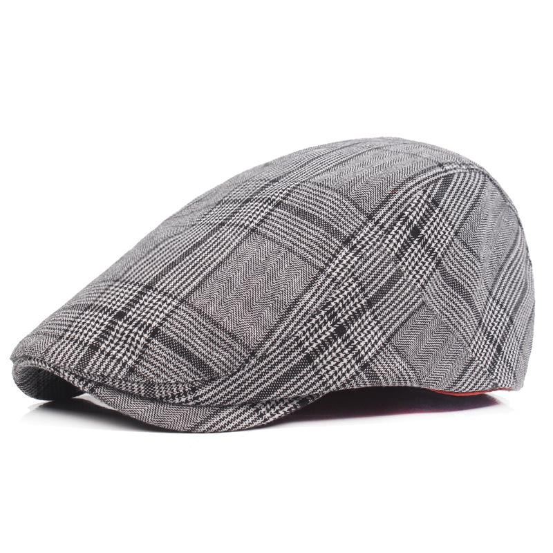 Plaid Beret Male Duck Tongue Cap Sub Literary Youth Hot Sale Beret Ladies Casual Sun Hat