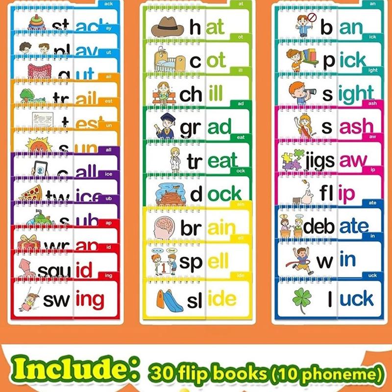 

Карточки для чтения 30 Переворачивающиеся книжки «Читай и рифмуй» Книги «Семьи слов» Карточки со словами Словарь для детского сада Образовательная игра для чтения 2