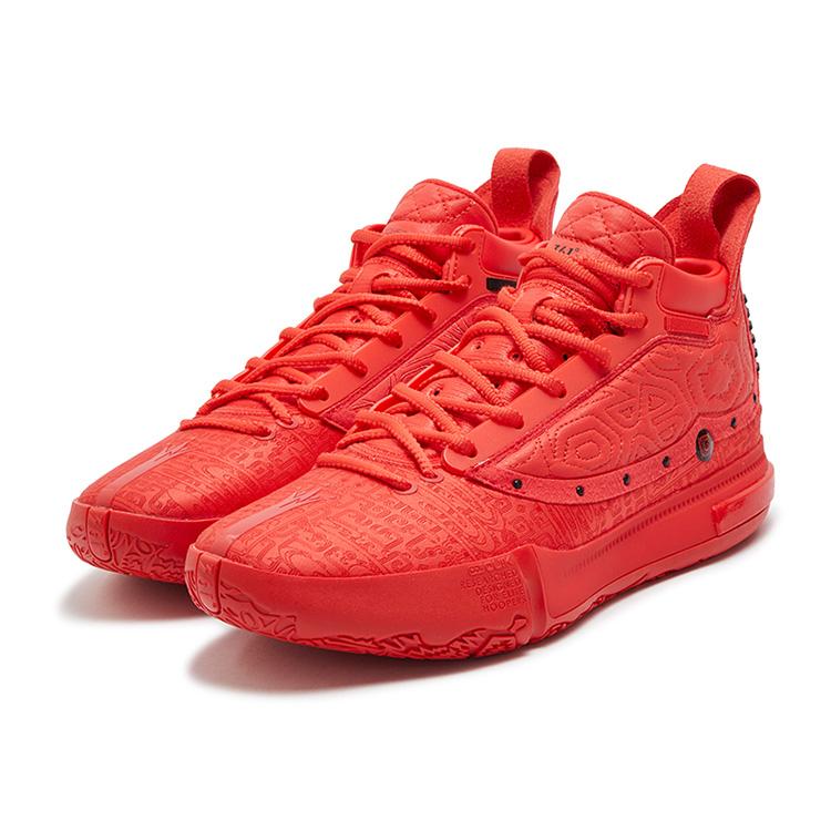 New 361° Joker Yokei Generation One Basketball Shoes Men Mid Top Bird Of Paradise Red/Obsidian Black 572511108-3