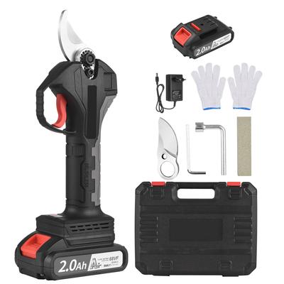 21V Brushless Cordless Electric Pruning Shears Rechargeable 10Ah Lithium Battery Powered Tree