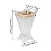 Arabic Style Glass Incense Burner Nordic Ironwork Clear Engraved Square Incense Holder Ornament Four-Corner Design