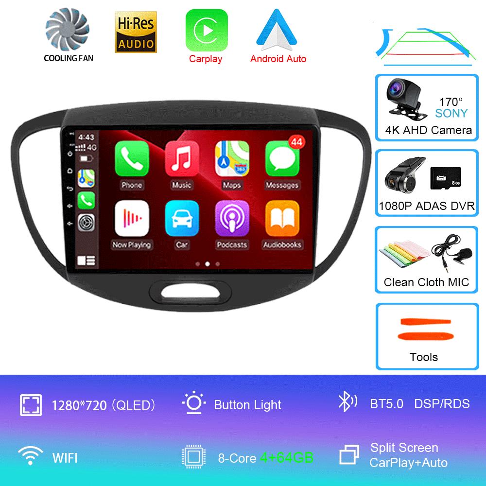 For Hyundai Grand i10 2008-2012 2 din Android Auto Radio Carplay Car Multimedia Player GPS autoradio Bluetooth Android 14 Auto