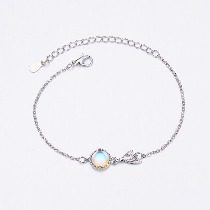 Korean Style Blue Bead Fishtail Bracelet - Non-Fading, Versatile Women's Summer Jewelry