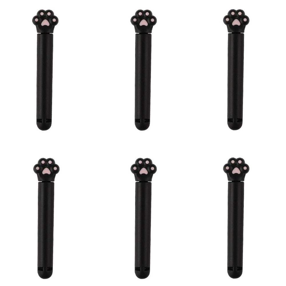 6 шт уплотнитель для сумки с милой кошачьей лапой зажимы для сумки зажим для уплотнения еды влагостойкий уплотнительный зажим для закусок организация хранения на кухне чёрный 1539₽