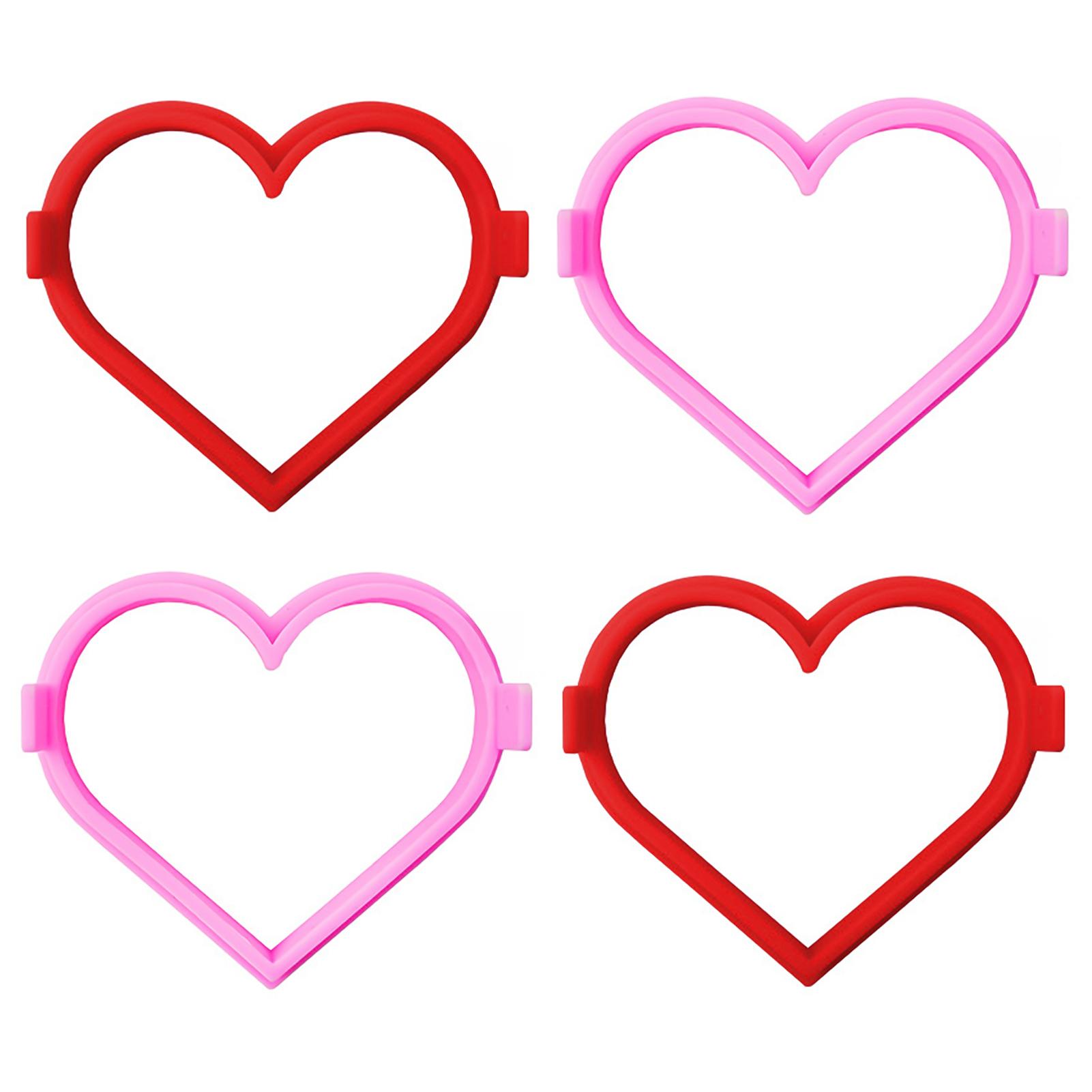 

1/4 шт. силиконовые формы для приготовления пищи в форме сердца для блинов, жареных яиц, кексов, печенья, креативные формы для выпечки, кухонные принадлежности