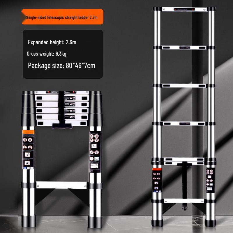 Multifunctional Stainless Steel Telescopic Ladder: A-Frame, Extension, Straight, Folding, Household/Engineering Use