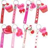 Pink DIY Love Keychain Mini Valentine Love Pendant Creative Pink Valentine Key Chain  Small Gifts