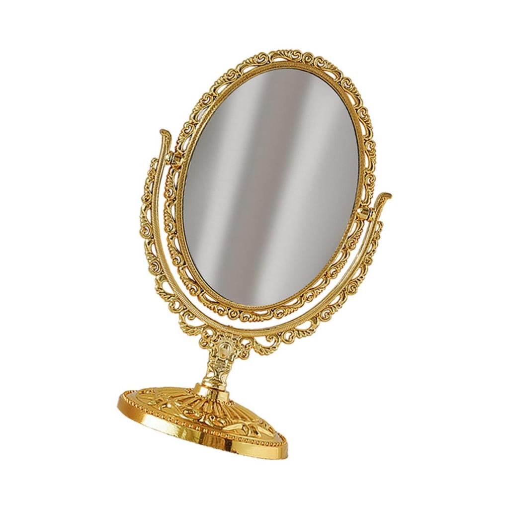 Vintage Oval Rotatable Makeup Mirror for Bedroom Dressing Table Women Stylish and Practical