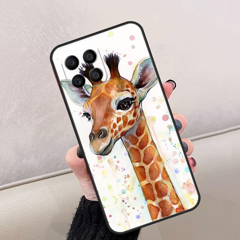 Cute Cartoon Giraffe For Honor Magic 7 6 5 8 Pro Case For Honor 200 Lite 400 70 50 X8c X8b X9a X9b X9c X9d Win RT