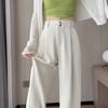 Solid Color High Waist Loose Trousers FemaleSeoulish Summer Women's Casual Pants Wide Leg Pants Elegant Office Lady