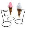 Metall-Eiswaffelständer Cupcake-Waffelständer Schneeeis-Displayständer Zeigt Zubehör für Desserts, Süßigkeiten und Snacks
