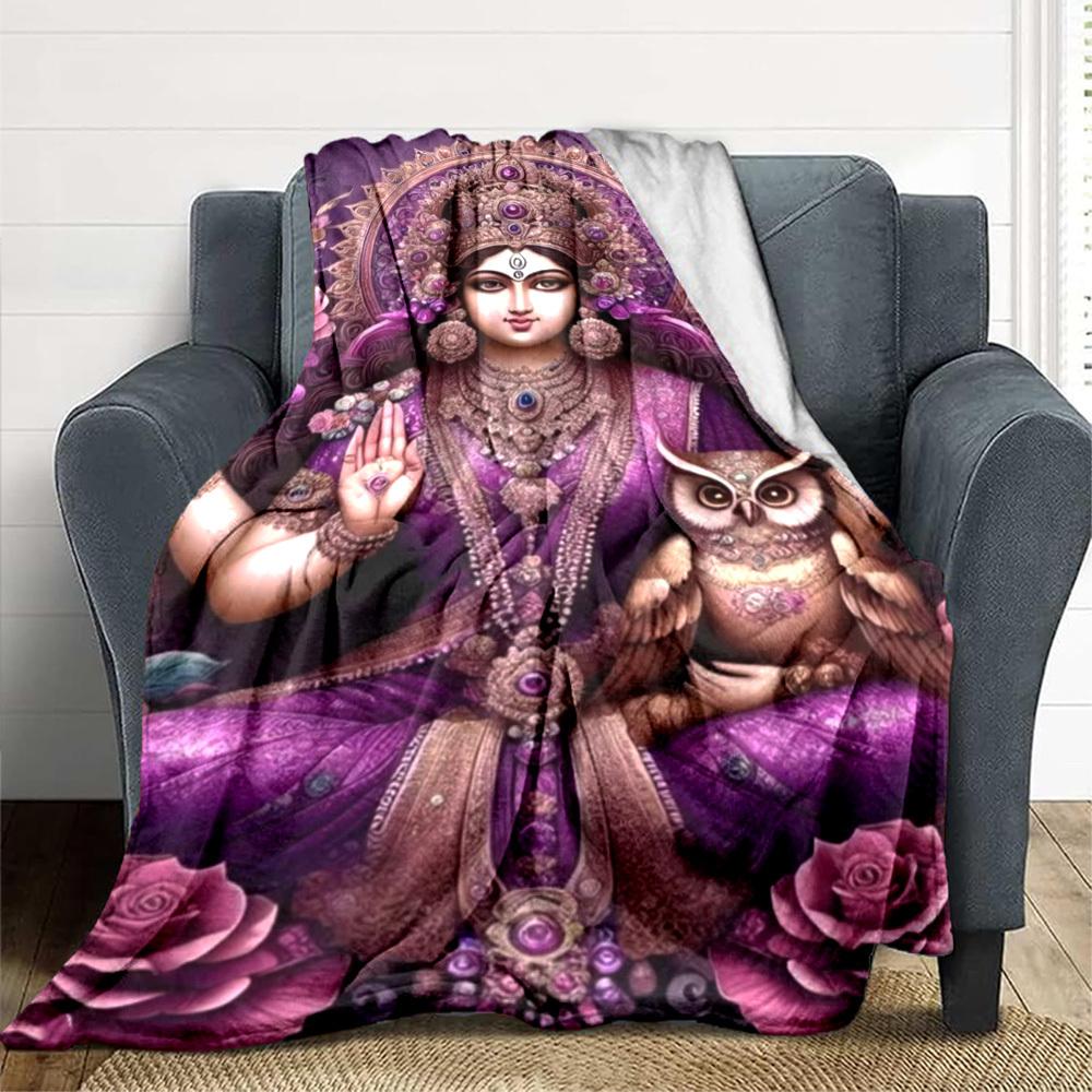 1pc Goddess Statue Blanket Lightweight Flannel Blanket Throw Blanket For Sofa, Bed, Travel, Camping yy2509026187 75x90cm