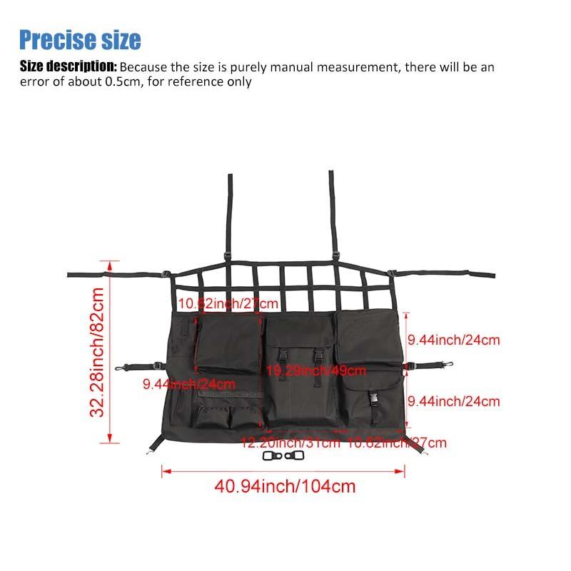 Cargo Cover Bakre Trunk Gardin Förvaringsväska För Jeep Wrangler JK För Wrangler JL för BJ40L/BJ40Plus/BJ40C 4-dörrsversion Exteriörtillbehör  