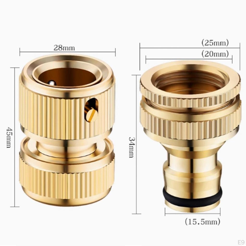 Garden Hose Fitting Male and Female Supplies Spare Parts Sturdy Quick Disconnect Adapter Thread