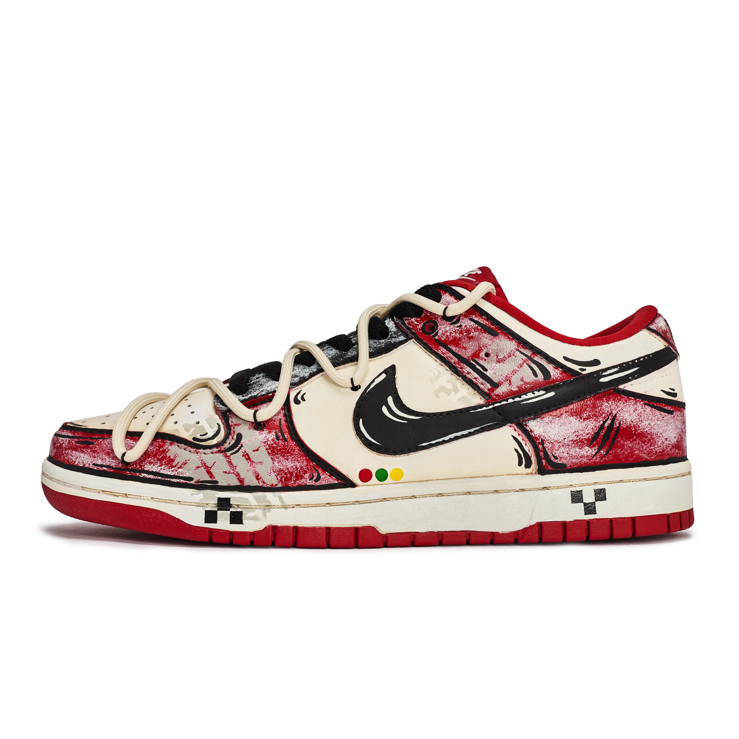 

Nike Dunk LOW RETRO Abrasion Resistant Low top Skateboard Shoes Men s Black Beige Red HF5441-104(Team80-) 42.5