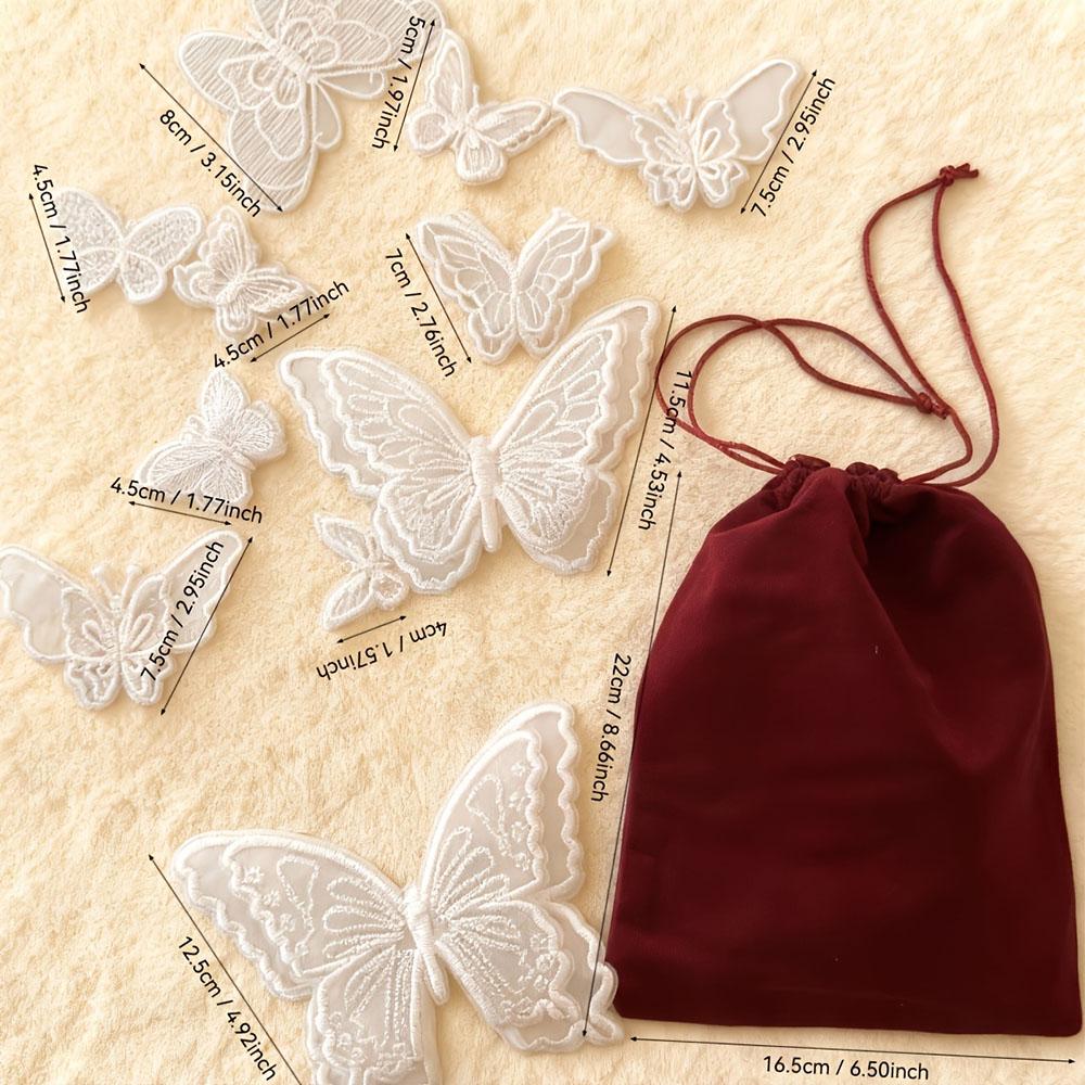 White Butterfly Stickers, a Pack of 12 Gorgeous Designs, 12 Different Styles of White Butterflies, 12 butterflies