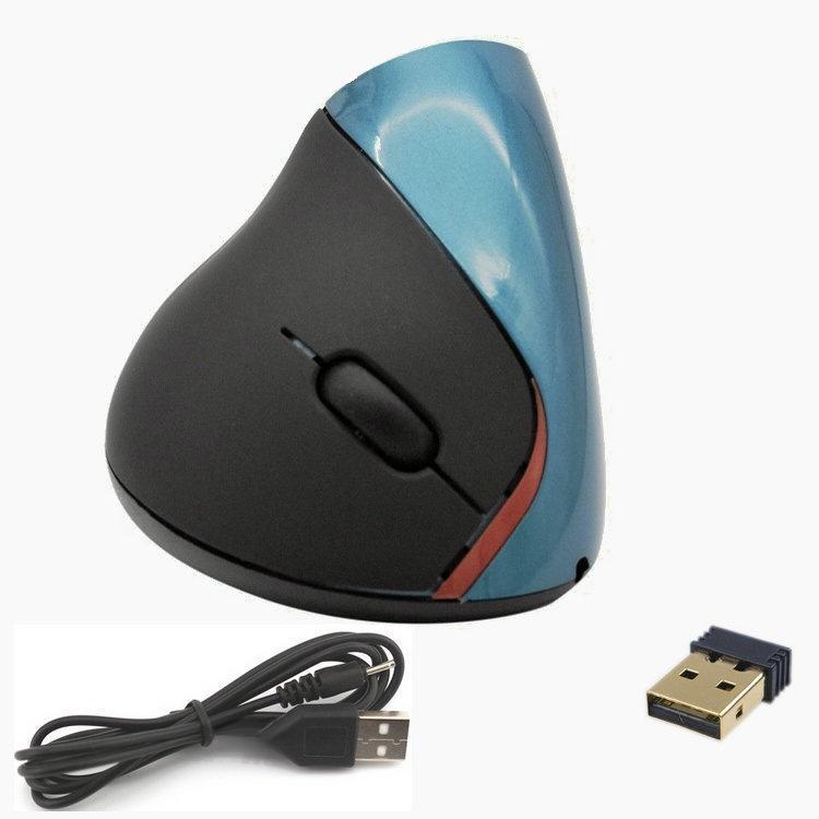 Second-Generation Rechargeable Vertical Wireless Mouse for Gaming and Office Use