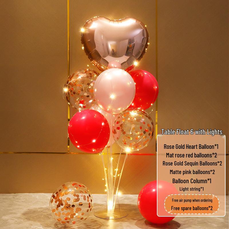 Glowing Balloon Column Stand for Birthday, Party, Shop Opening, or Proposal Decorations