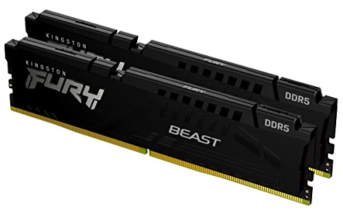 

Kingston FURY Beast 32GB (2x16GB) 5600MT/s DDR5 CL36 Desktop Memory Kit of 2 | AMD EXPO | Plug N Play | KF556C36BBEK2-32