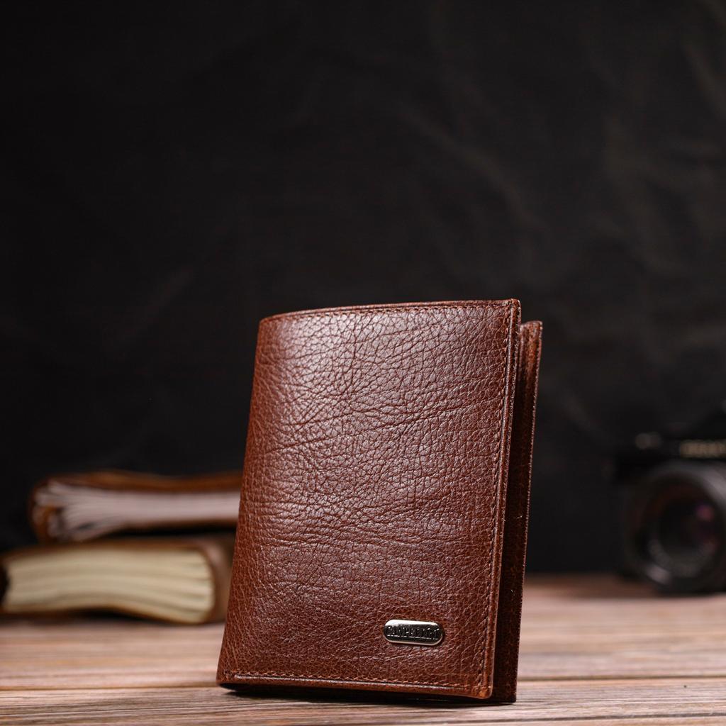 Zajímavá kompaktní peněženka pro muže vyrobená z pravé kůže CANPELLINI 21874 Brown