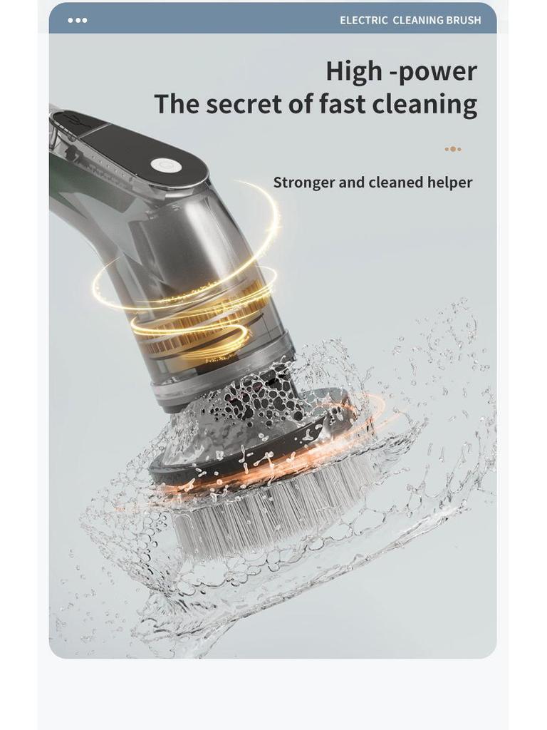 Dual-Use Electric Cleaning Brush for Kitchen & Bathroom