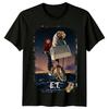 ET the Extra-Terrestrial (1982) Movie Poster Inspired 100% Cotton T-shirt Mens Tees Top Retro Tee Unisex