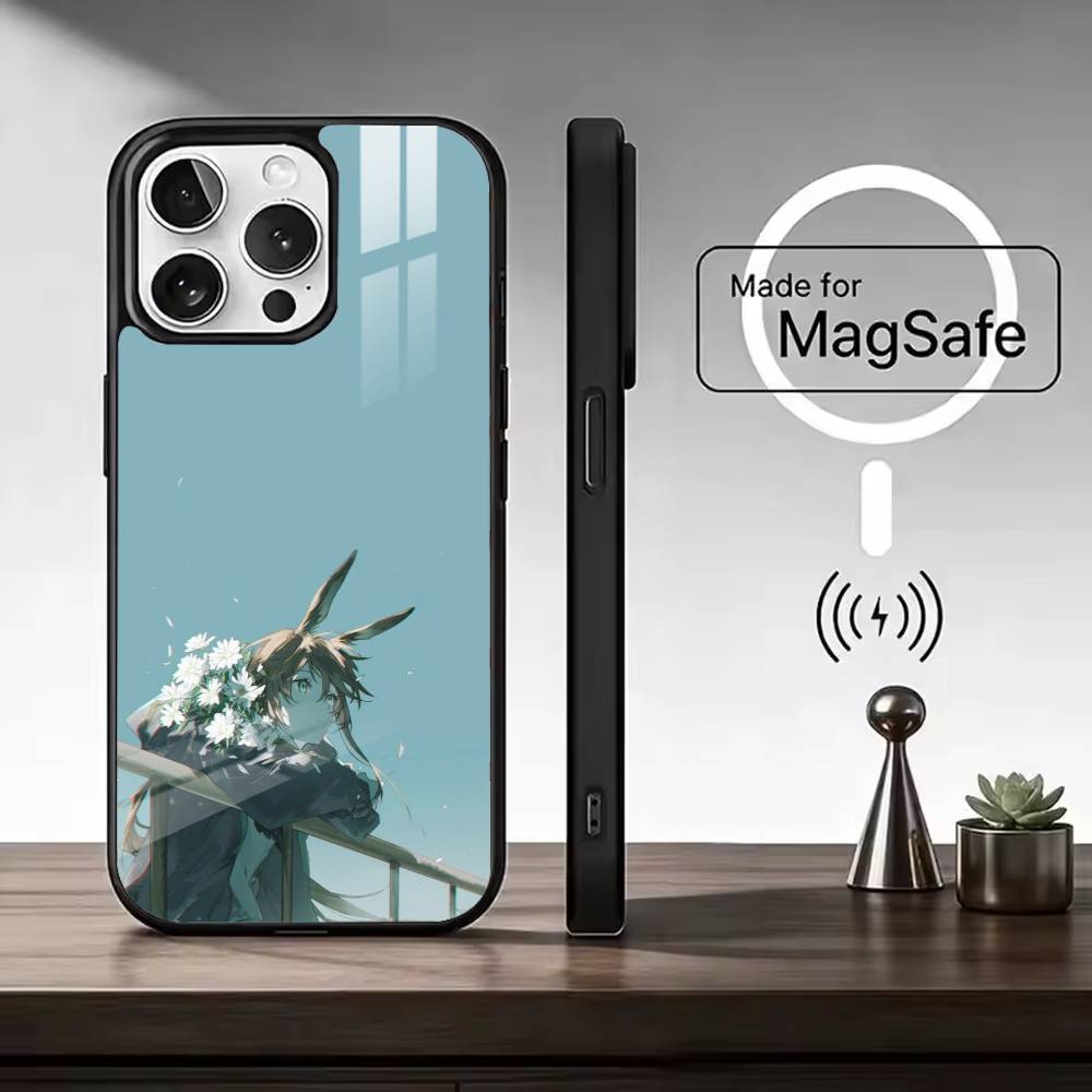 Game Arknights Phone Case For iPhone17,16,15,14,13,12,11 Plus,Pro Magnetic with Magsafe Wireless Charging