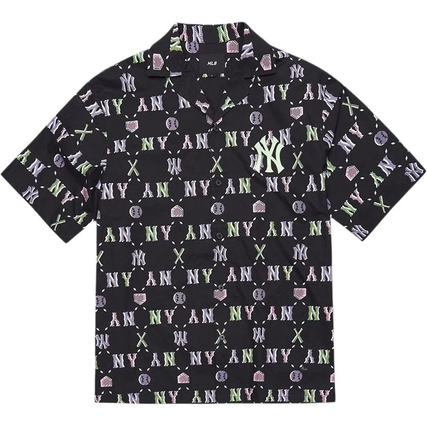 MLB Shirts Unisex Black Polo Collar Moderate 3AWSM0323-50BKS L