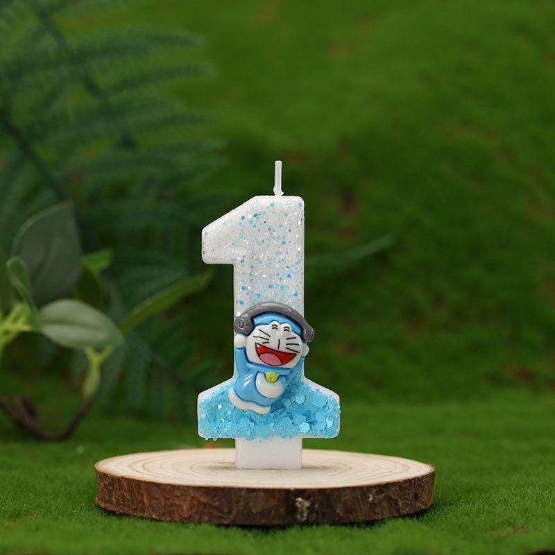 Dingdang Cat Handmade Creative Digital Handmade Candles Birthday Party Cake Decoration Candles
