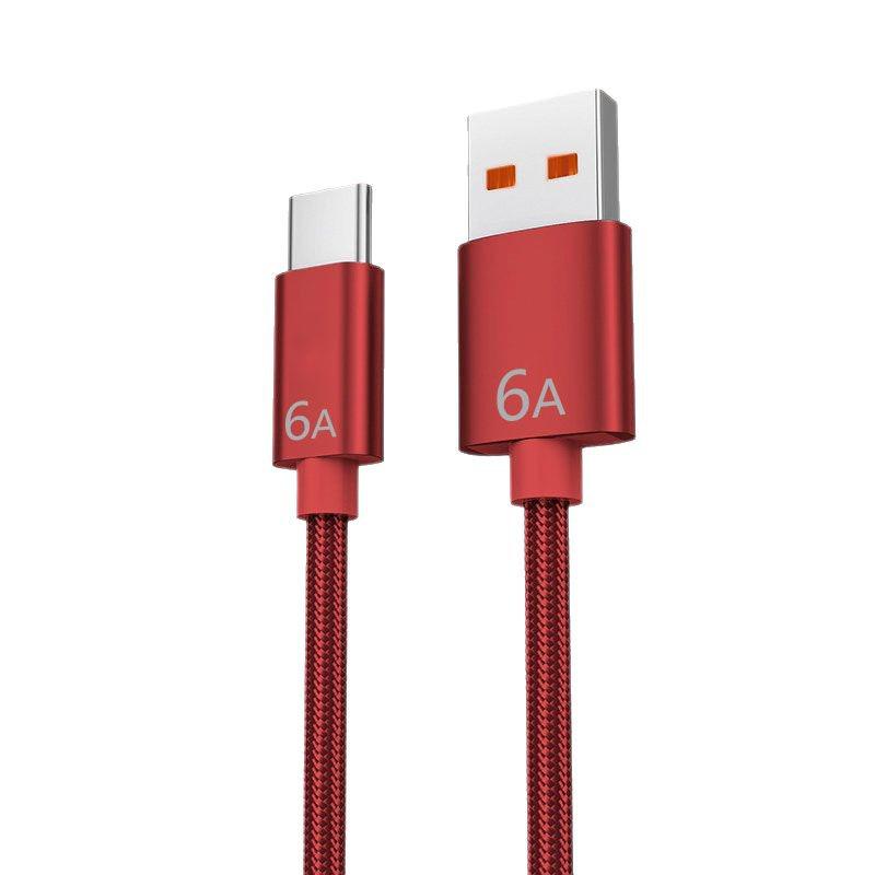 120W Super-Schnellladekabel Typ-C für Huawei, Vivo, Oppo, Honor 6A Flash