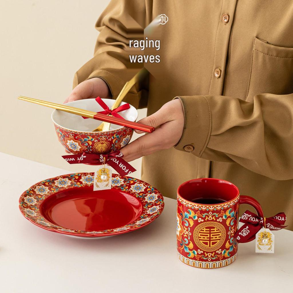 Tao Lan High-End Wedding Gift Set: Tableware Bowls & Chopsticks for Brides, Bridesmaids & Best Friends