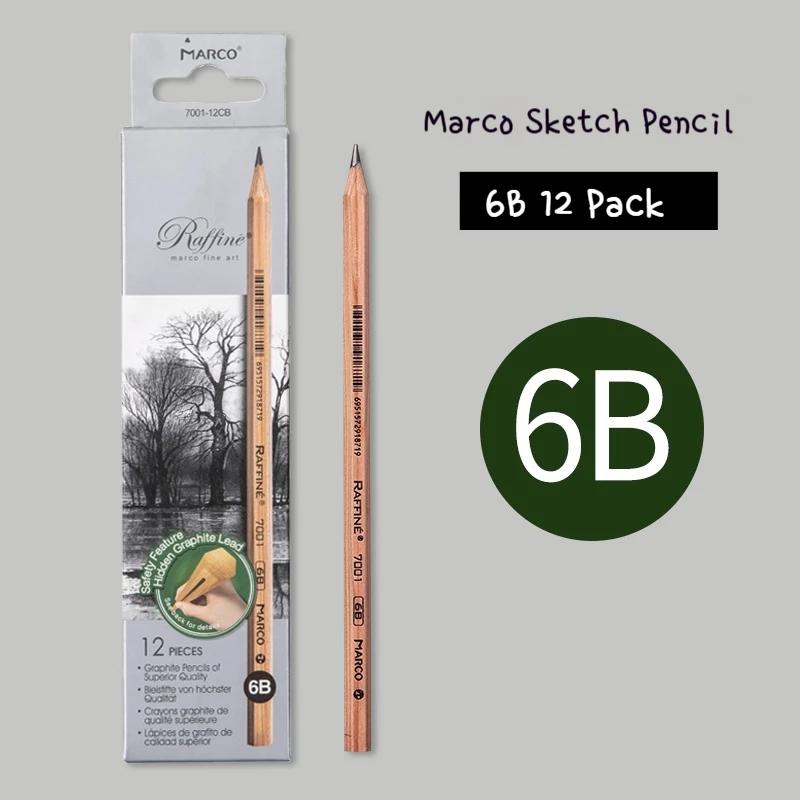 12Pcs Professional Drawing Sketch Pencil Set HB 2H 2B 3B 4B 5B 6B 7B 8B 10B 12B 14B Graphite Hand-Painted Pen School Stationery