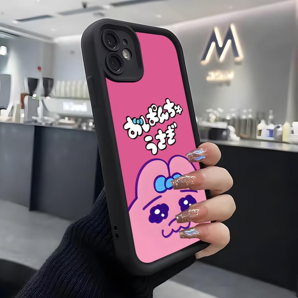 

Funny Opanchu Usagi Phone Case For IPhone Air 17 Pro Max 16 E 15 14 Pro Max 13 12 11 Mini Plus Soft Silicone Black Cover iPhone 15 Plus