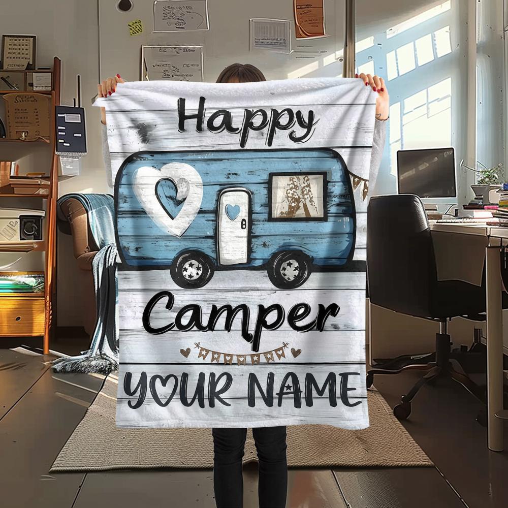 1PC Custom Name Spirit Style Patterned Flannel Blanket Suitable For All Seasons for Home Decor Warmth and Comfort Gifts Holiday Present_lx