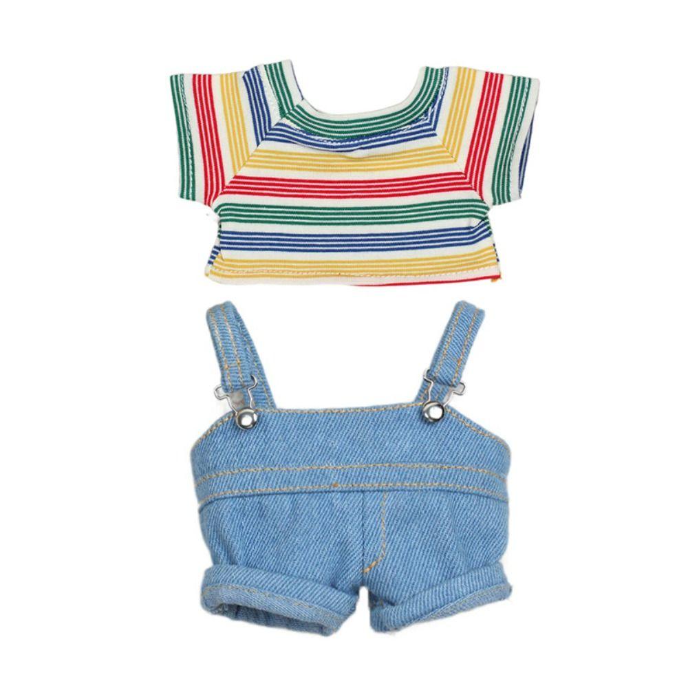 

Футболка Хлопковая кукла Джинсовые штаны Брюки Мягкая кукольная одежда Модная кукольная одежда из хлопка Игрушка для девочек style 1