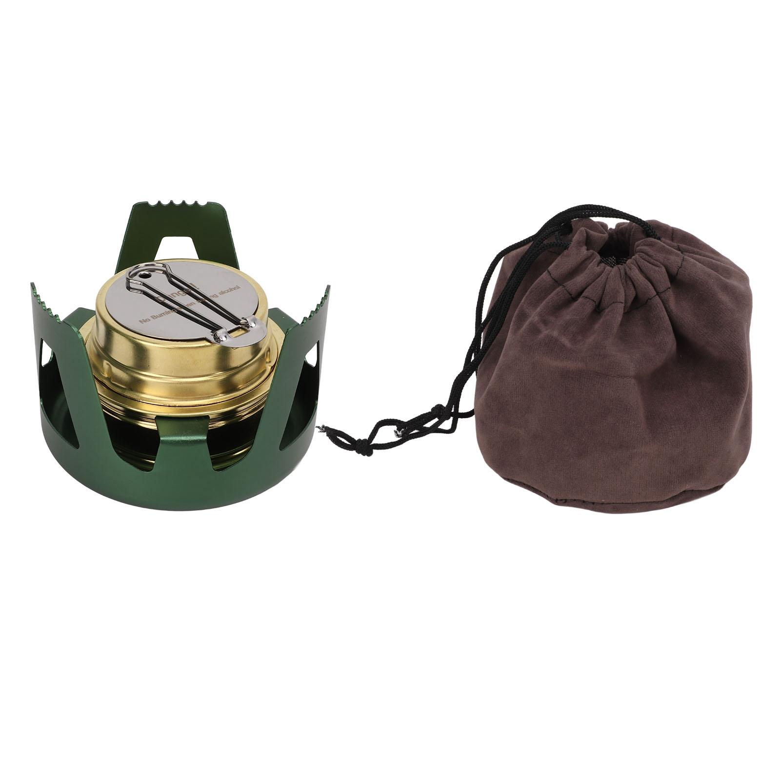 Mini Alcohol Stove High Safety High Combustion Efficiency Portable Camping Stove with Storage Bag for Outdoor Picnic