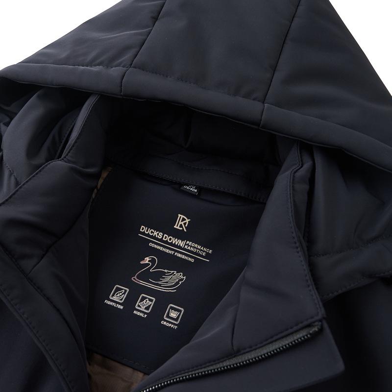 S611 Men's Thick Hooded Winter Down Jacket with Removable Liner