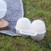 Two Compartment Outdoor Portable Egg Box Shockproof Drop Resistant Transparent Egg Holder Anti Crushing Picnic Camping Egg-Box